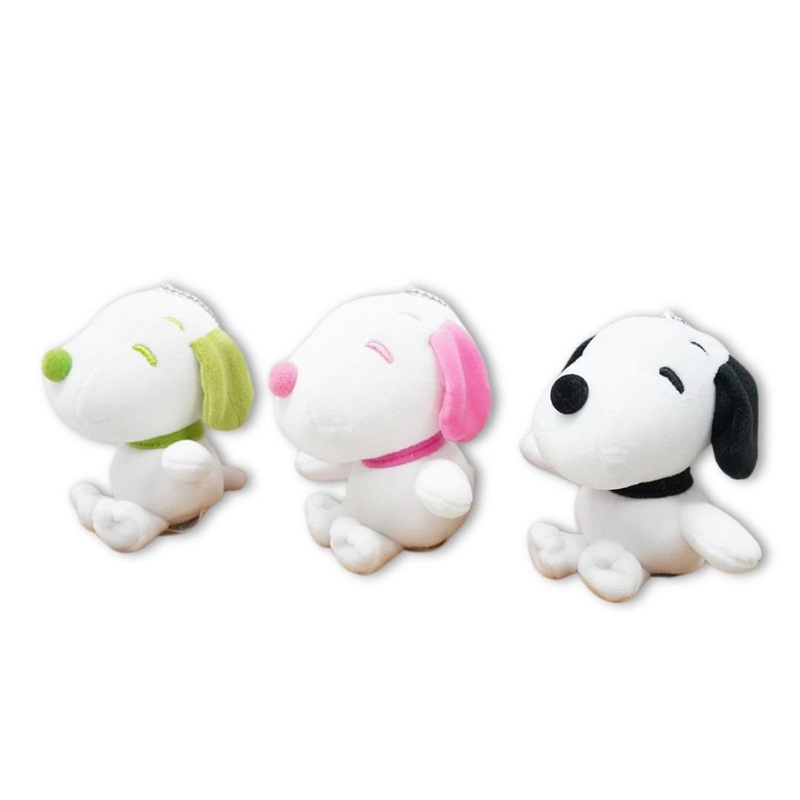 Peanuts Snoopy 3 Color Mascot Plush Keychain