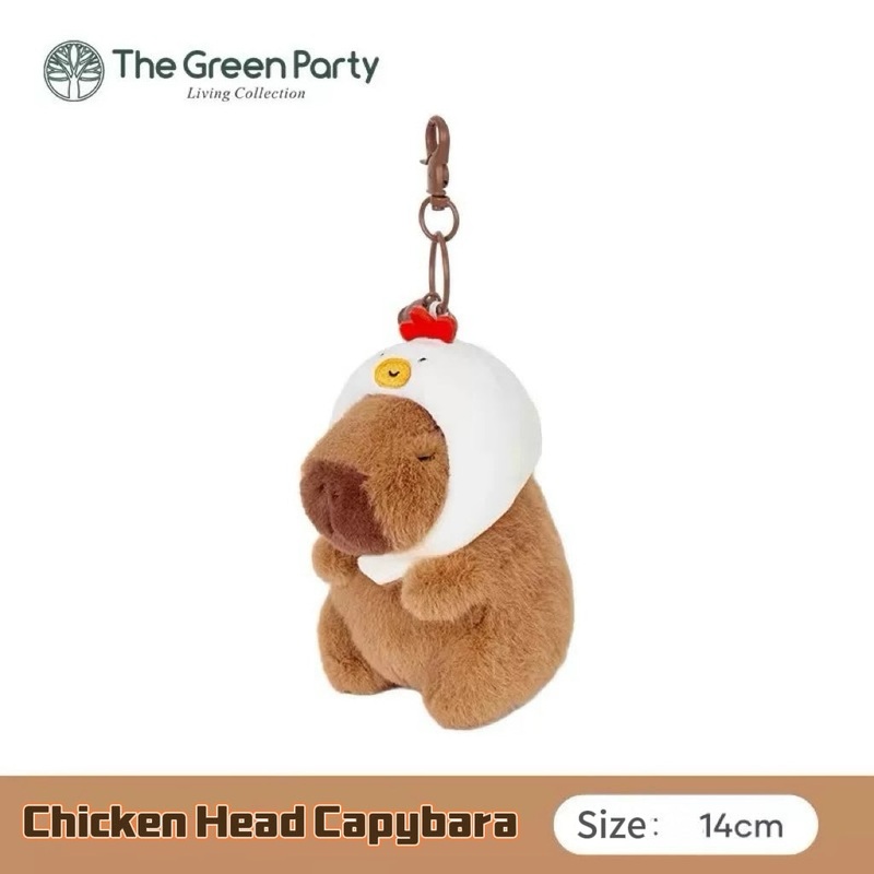 Capybara x The Green Party Chicken Plushie Pendant