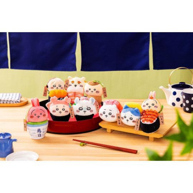 Chiikawa Sushi Collection Plushie Chiikawa Hachiware Momonga