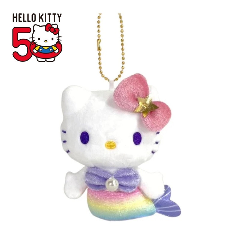 Hello Kitty 50th Anniv. MC Collection Plush Mascot – Rainbow Mermaid