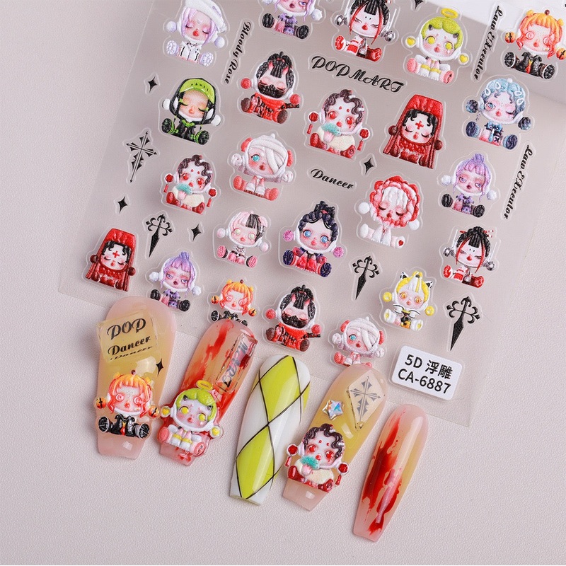 SKULLPANDA 5D Nail Art Stickers